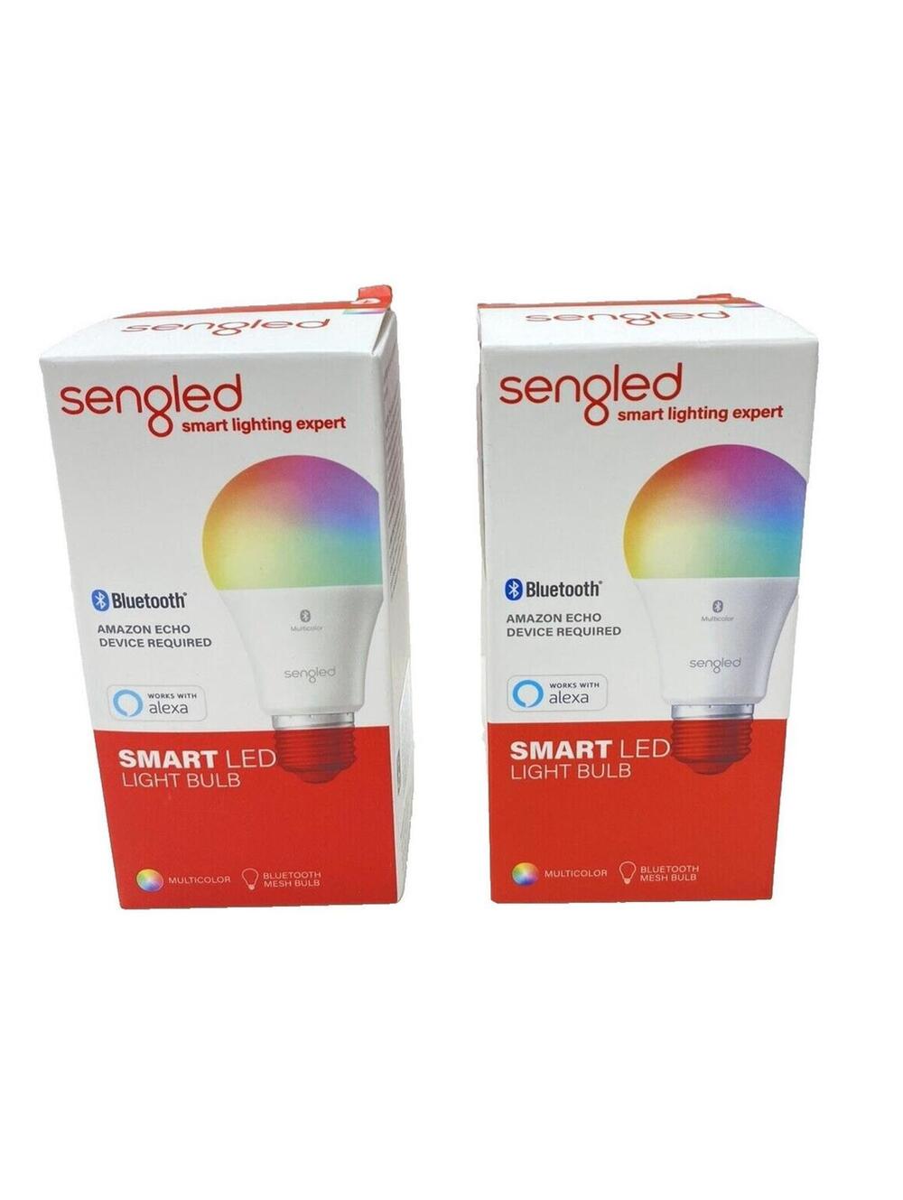 Sengled Smart Light Bulbs Bluetooth Mesh Color LED Alexa Control 2 Pc New